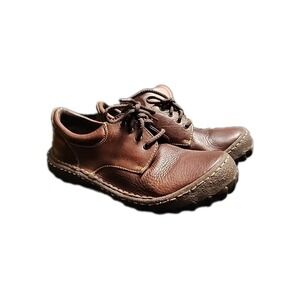 Women's Shoes Born Brown Leather Lace Up Oxford Size 7 Casual Comfy Footwear